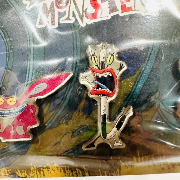 NWT CultureFly Nickelodeon The Nick Box Aaahh!!! Real Monsters Enamel Pin Set - Picture 4 of 5